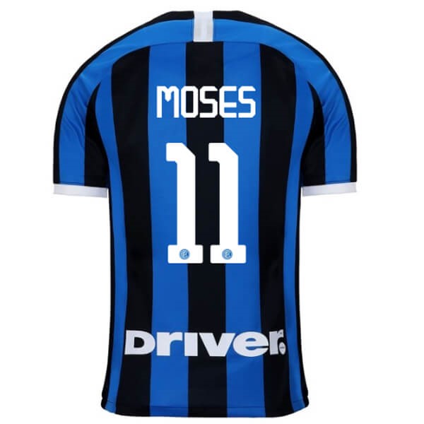 Maillot Football Inter Milan NO.11 Moses Domicile 2019-20 Bleu